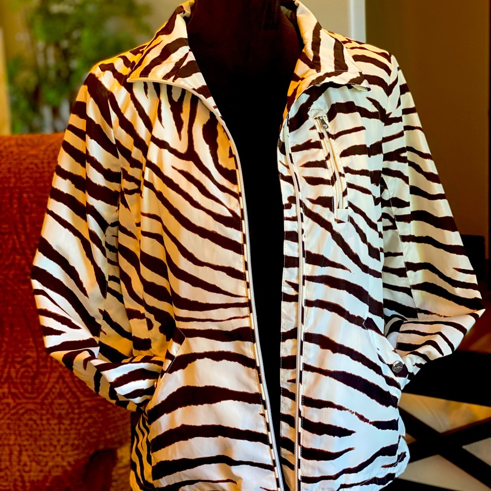 LAUREN BY RALPH LAUREN ZEBRA PRINT JACKET